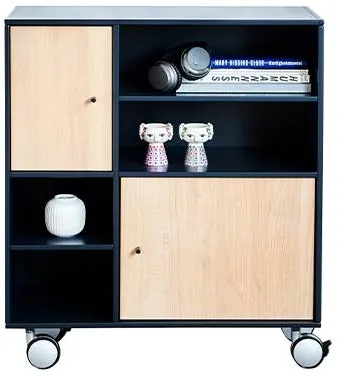 Kidi Square Classic -bokhylle med hjul - 34 cm